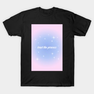 Positive Affirmation Aesthetic Pink and Purple Gradient Aura T-Shirt